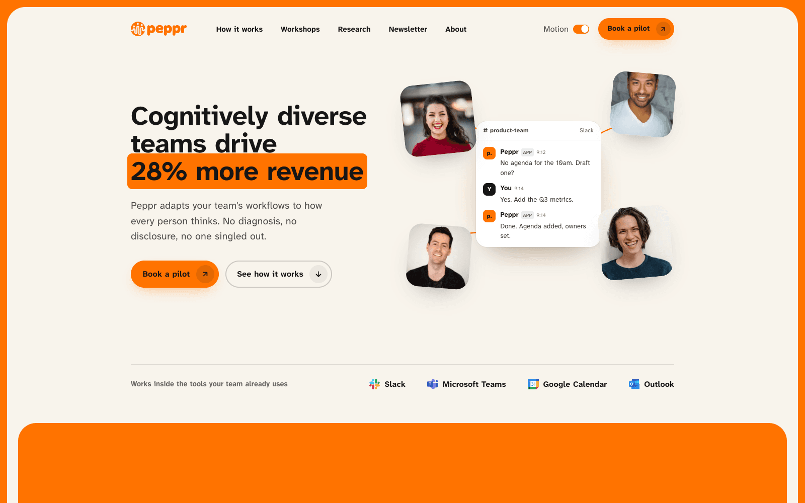 Peppr landing page